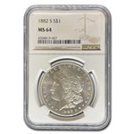 1882-S Morgan Dollar MS-64 NGC