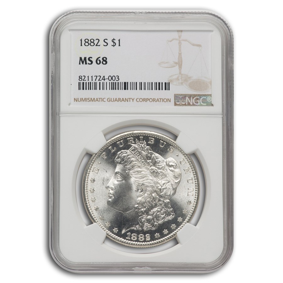 1882-S Morgan Dollar MS-68 NGC