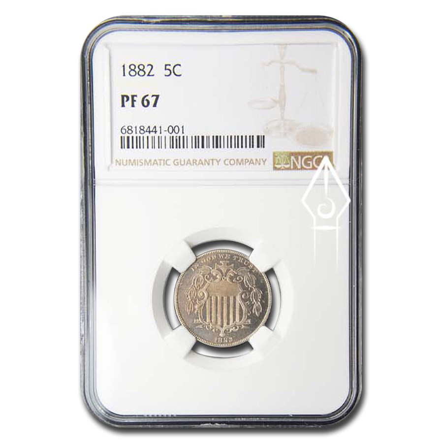 1882 Shield Nickel PF-67 NGC