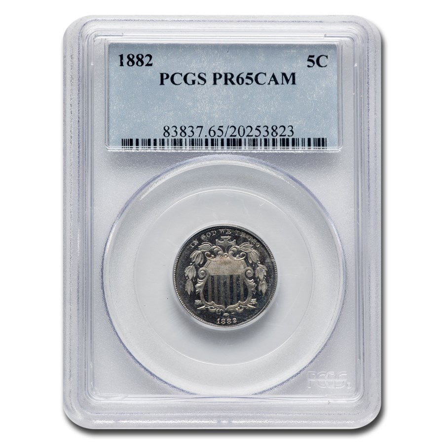 1882 Shield Nickel PR-65 Cameo PCGS