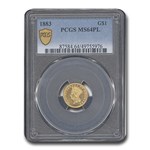 1883 $1 Indian Head Gold MS-64 PCGS (PL)