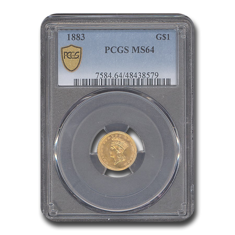 1883 $1 Indian Head Gold MS-64 PCGS