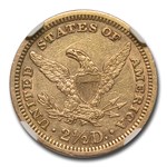 1883 $2.50 Liberty Gold Quarter Eagle AU-50 NGC