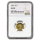 1883 $2.50 Liberty Gold Quarter Eagle AU-58 NGC