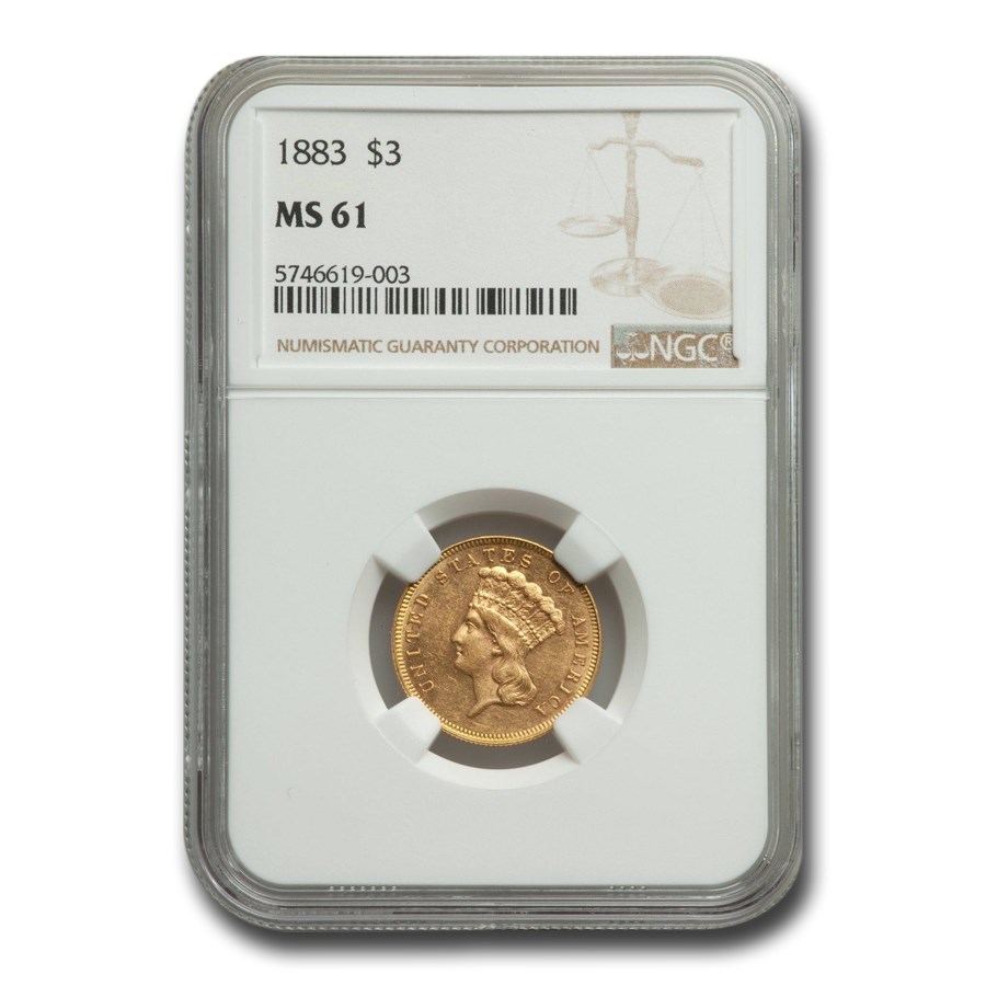 Buy 1883 $3 Gold Princess MS-61 NGC | APMEX