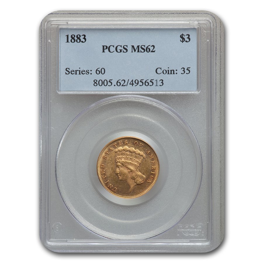 Buy 1883 $3 Gold Princess MS-62 PCGS | APMEX