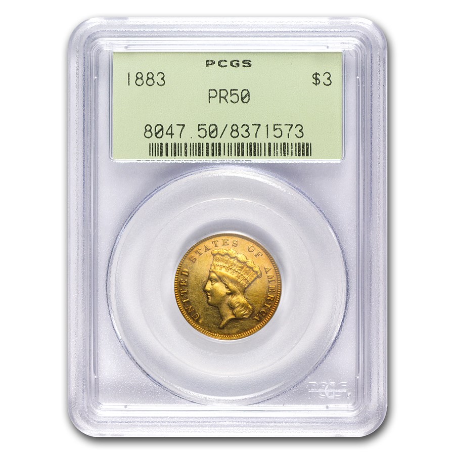 Buy 1883 $3 Gold Princess PR-50 PCGS | APMEX