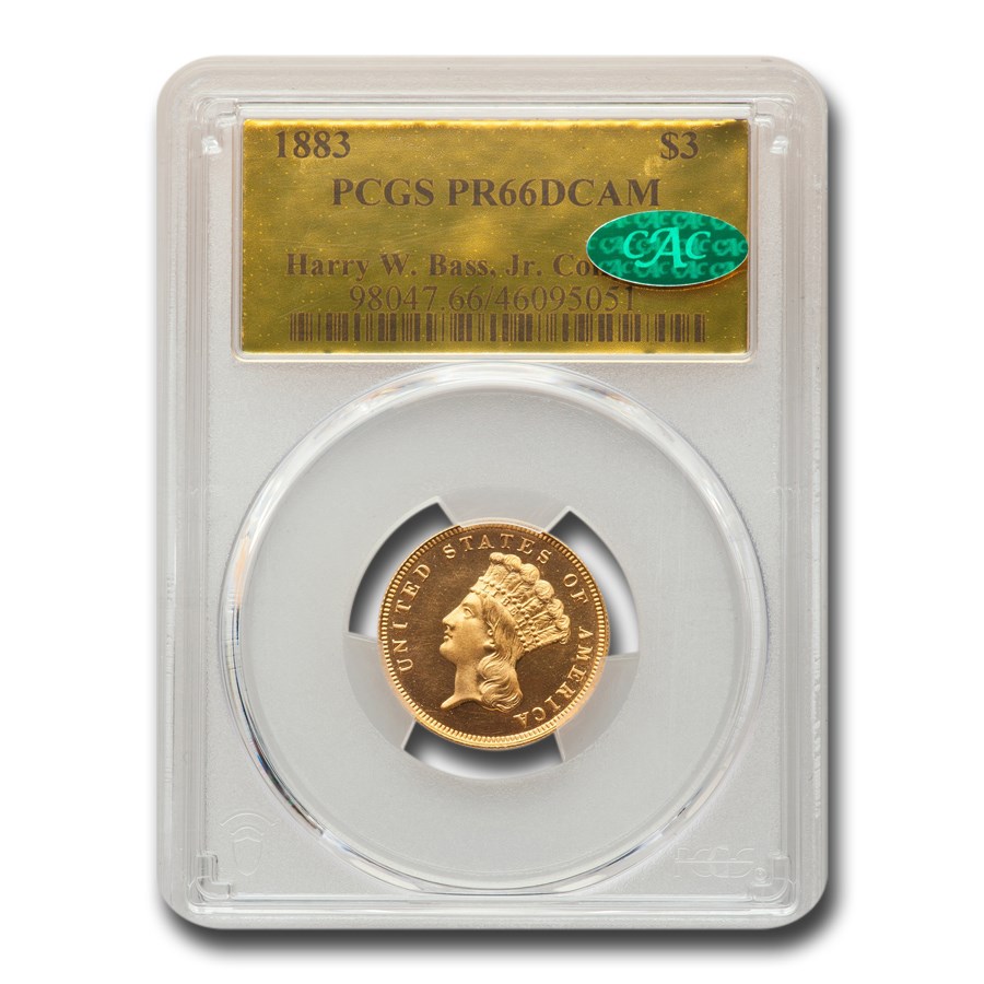 1883 $3 Gold Princess PR-66 PCGS DCAM CAC