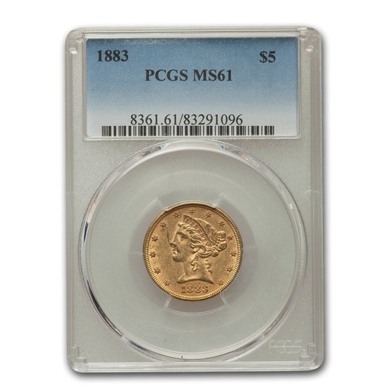 Buy 1883 $5 Liberty Gold Half Eagle MS-61 PCGS | APMEX