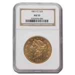 1883-CC $20 Liberty Gold Double Eagle AU-53 NGC