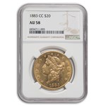 1883-CC $20 Liberty Gold Double Eagle AU-58 NGC