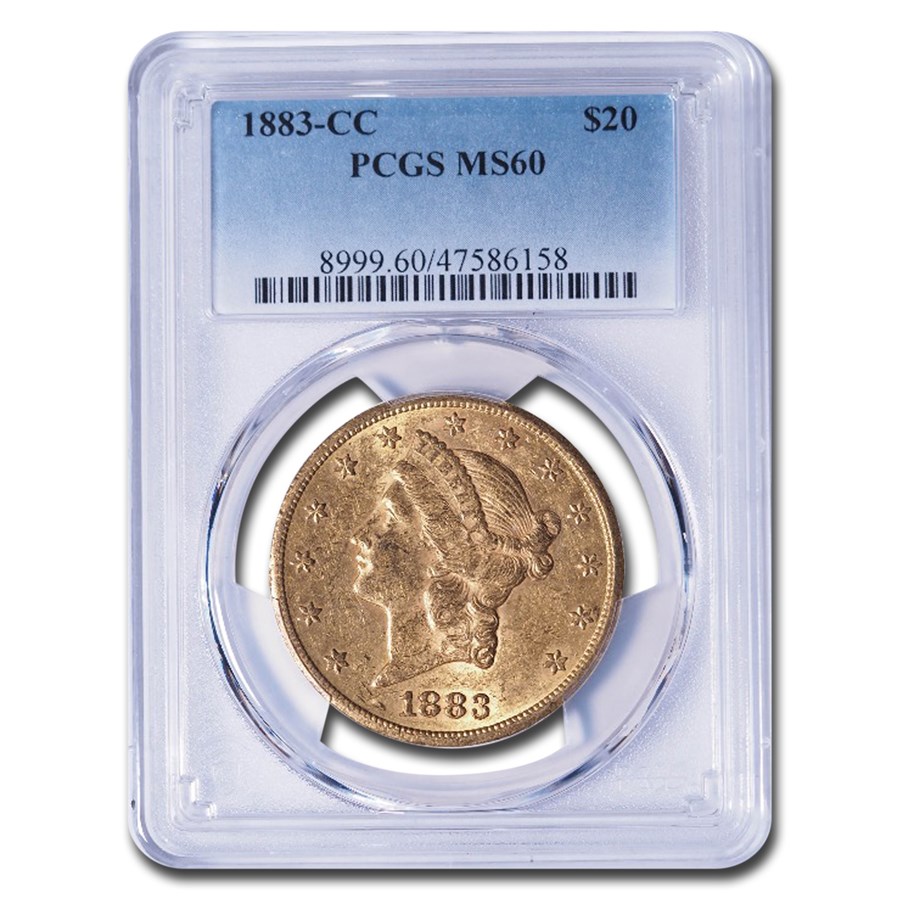 1883-CC $20 Liberty Gold Double Eagle MS-60 PCGS