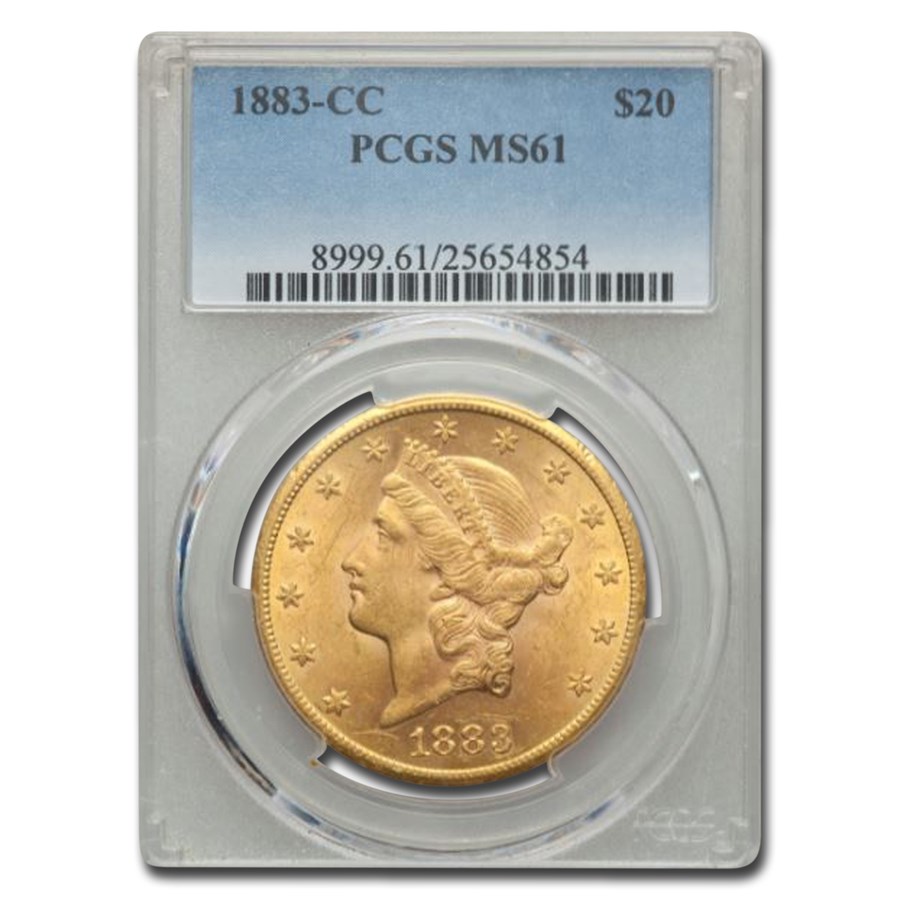1883-CC $20 Liberty Gold Double Eagle MS-61 PCGS