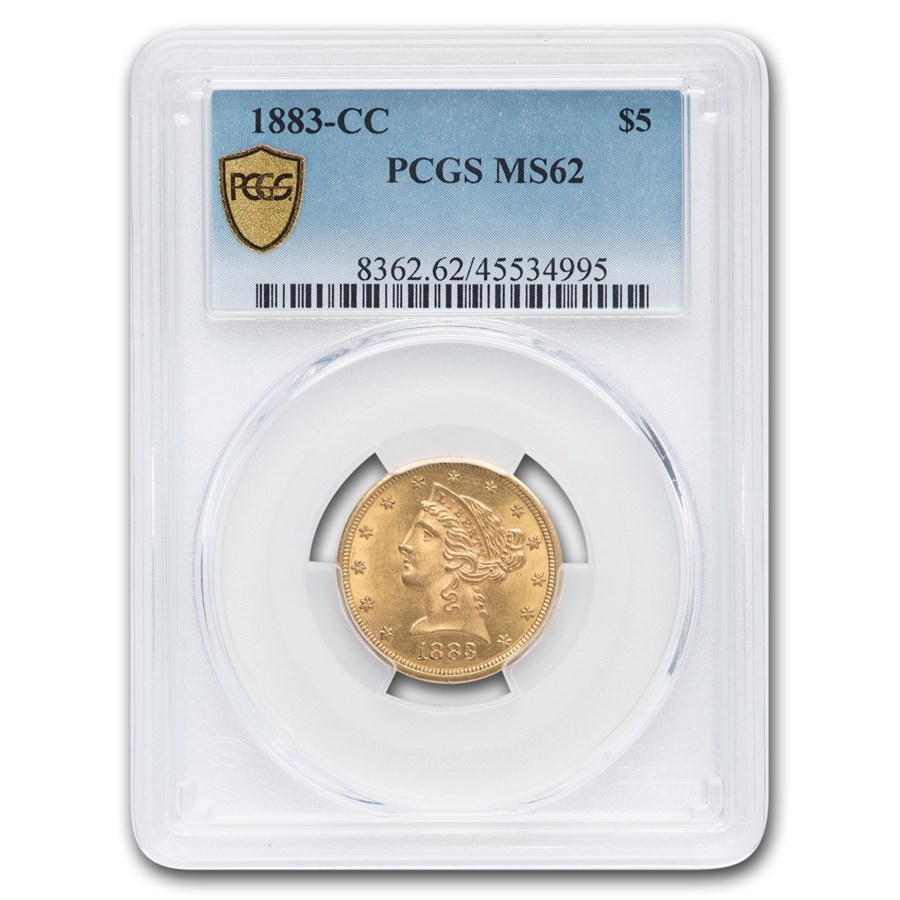 Buy 1883-CC $5 Liberty Gold Half Eagle MS-62 PCGS | APMEX