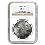 1883-CC Morgan Dollar MS-61 NGC