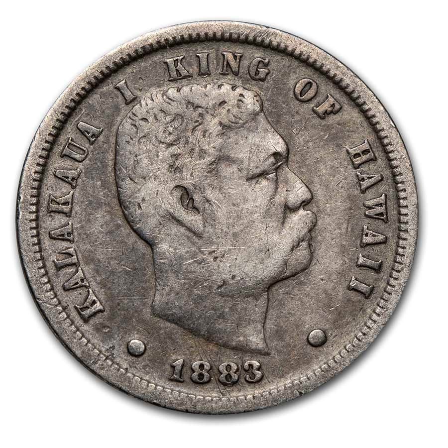 1883 Hawaii Ten Cents Fine