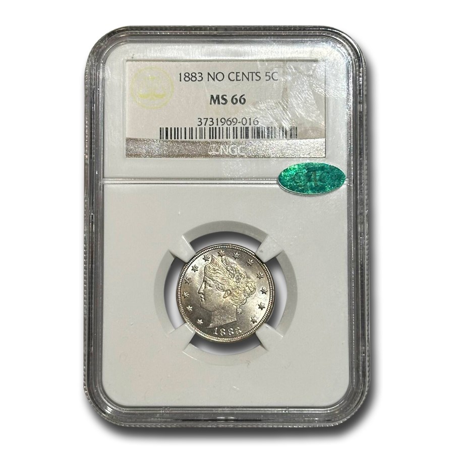 1883 Liberty Head V Nickel MS-66 NGC CAC (No Cents)