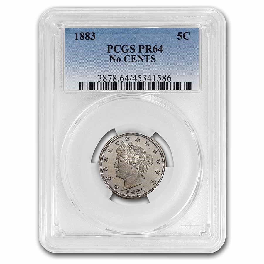 1883 Liberty Head V Nickel PR-64 PCGS (No Cents)