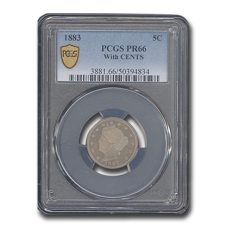 1883 Liberty Head V Nickel PR-66 PCGS