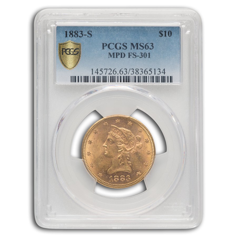 1883-S $10 Liberty Gold Eagle MS-63 PCGS (MPD FS-301)