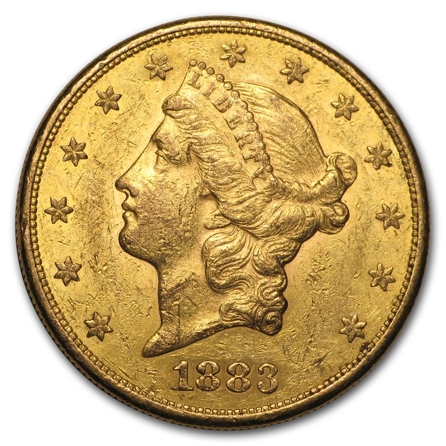 1883-S $20 Liberty Gold Double Eagle AU