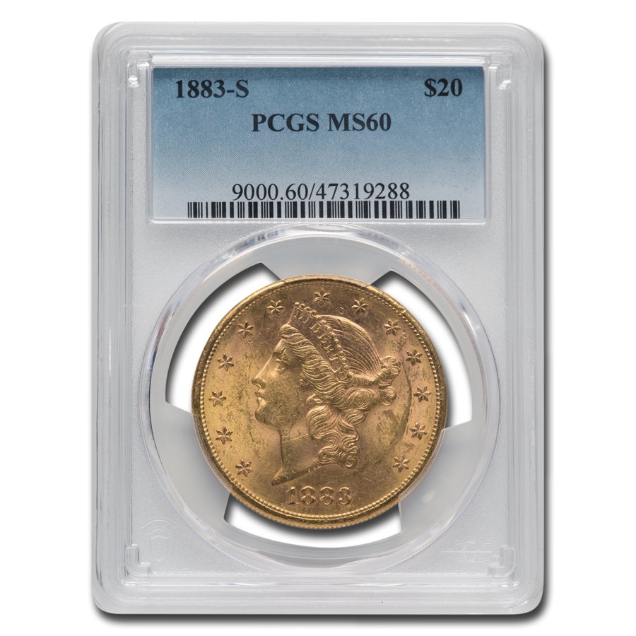 1883-S $20 Liberty Gold Double Eagle MS-60 PCGS