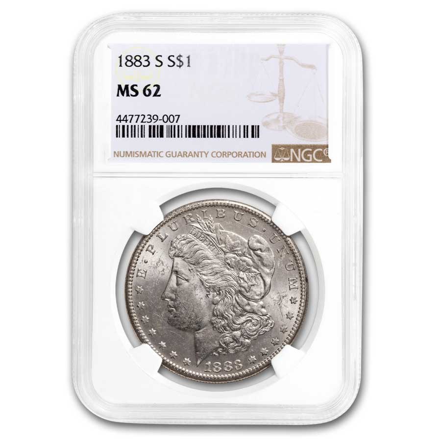 1883-S Morgan Dollar MS-62 NGC