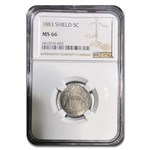 1883 Shield Nickel MS-66 NGC