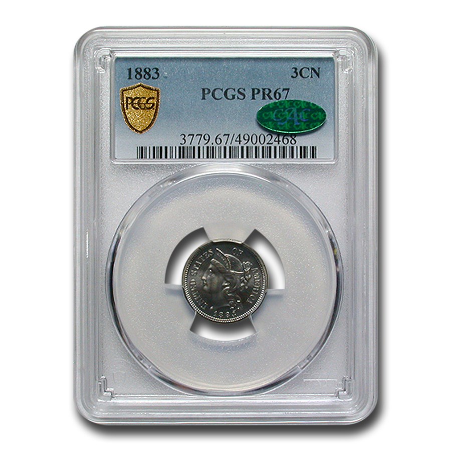 1883 Three Cent Nickel PR-67 PCGS CAC