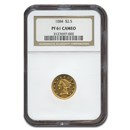 1884 $2.50 Liberty Gold Quarter Eagle PF-61 Cameo NGC