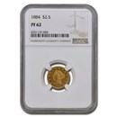 1884 $2.50 Liberty Gold Quarter Eagle PF-62 NGC