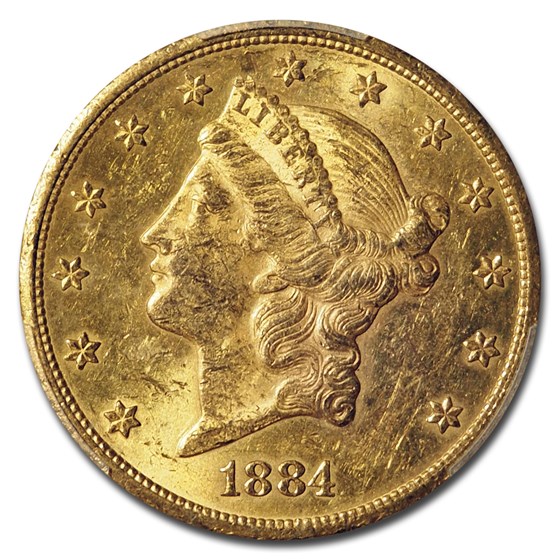 Buy 1884-CC $20 Liberty Gold Double Eagle MS-60 PCGS | APMEX