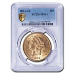 1884-CC $20 Liberty Gold Double Eagle MS-61 PCGS