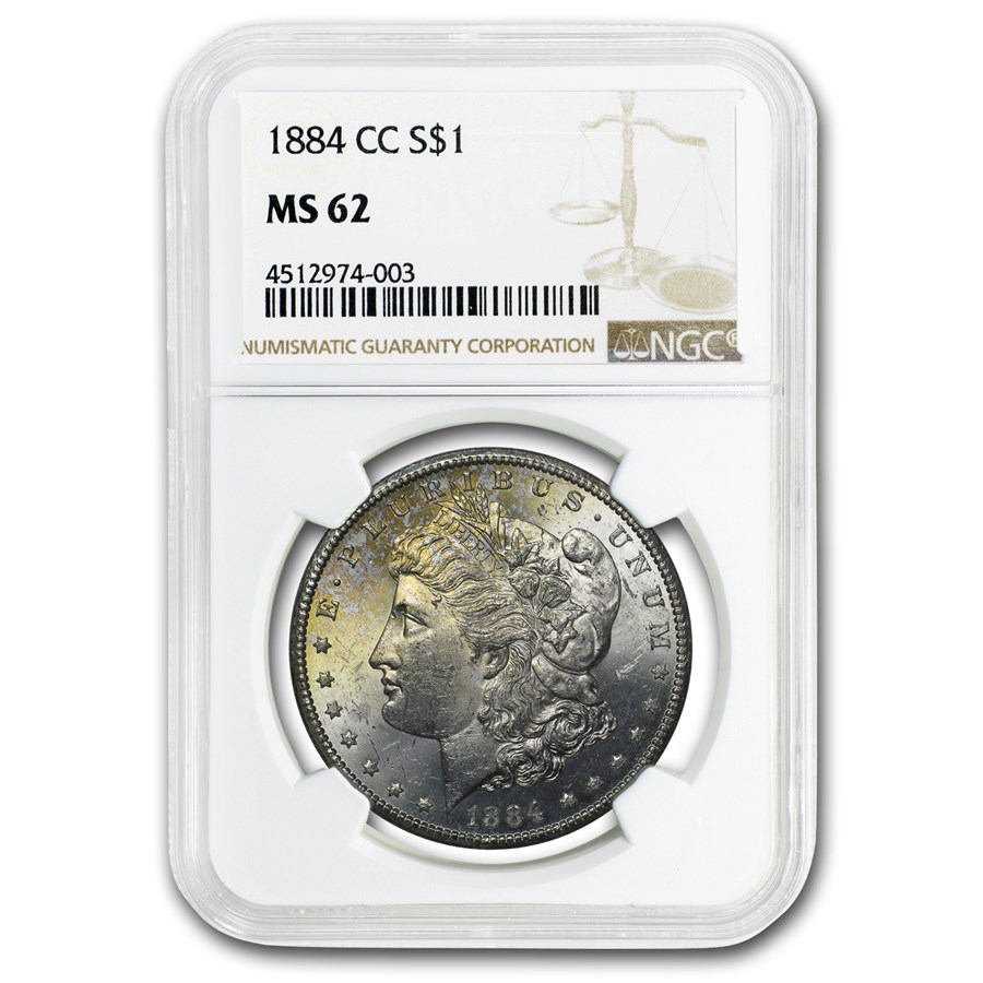 1884-CC Morgan Dollar MS-62 NGC