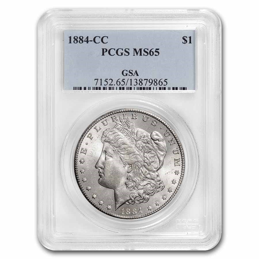 Buy 1884-CC Morgan Dollar MS-65 PCGS (GSA Pedigree) | APMEX