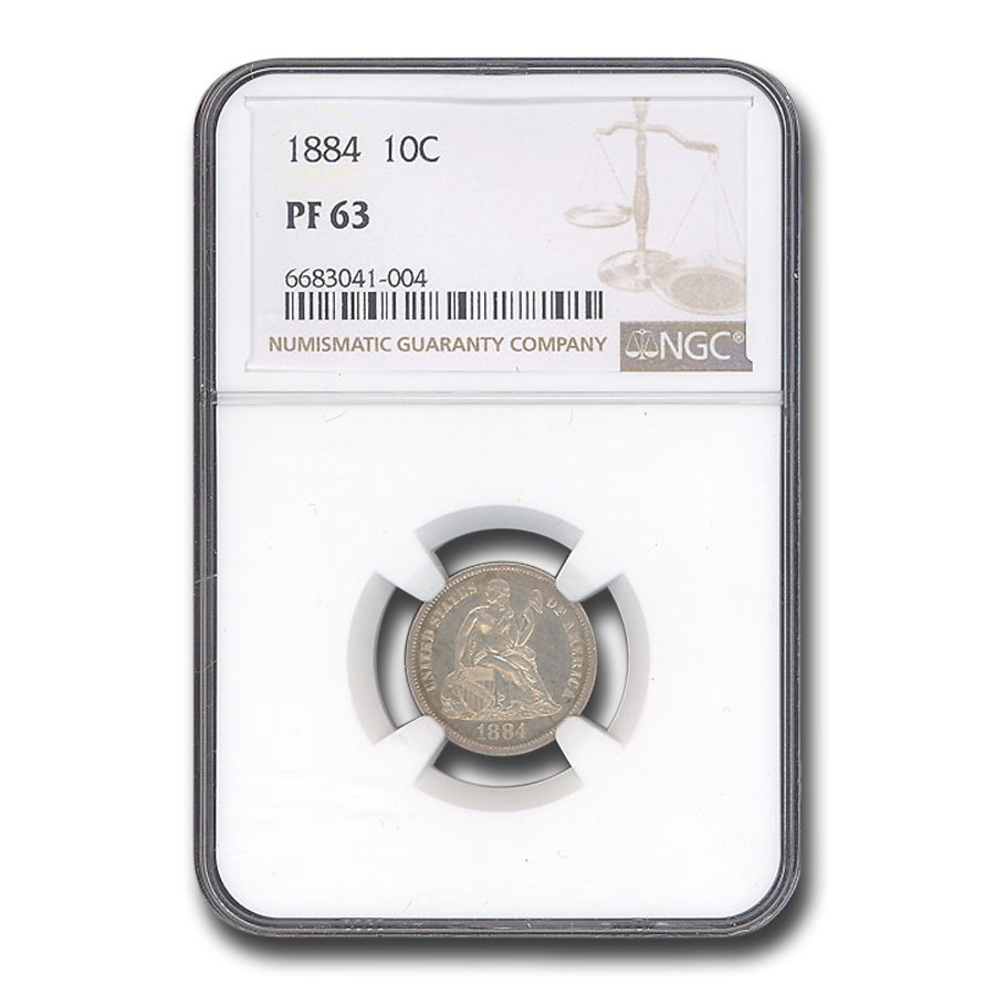 1884 Liberty Seated Dime PF-63 NGC