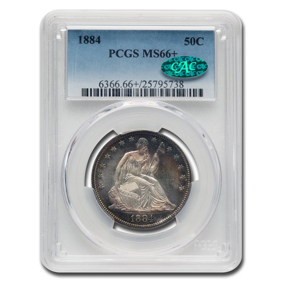 1884 Liberty Seated Half Dollar MS-66+ PCGS CAC