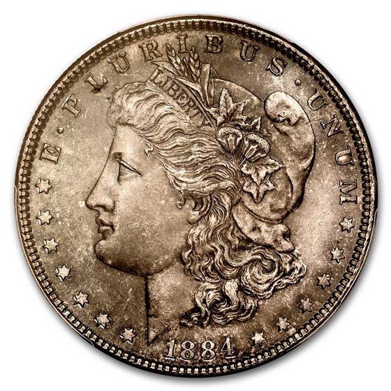 Buy 1884 Morgan Dollar Ms-63 Pcgs (toning Obv & Rev) 