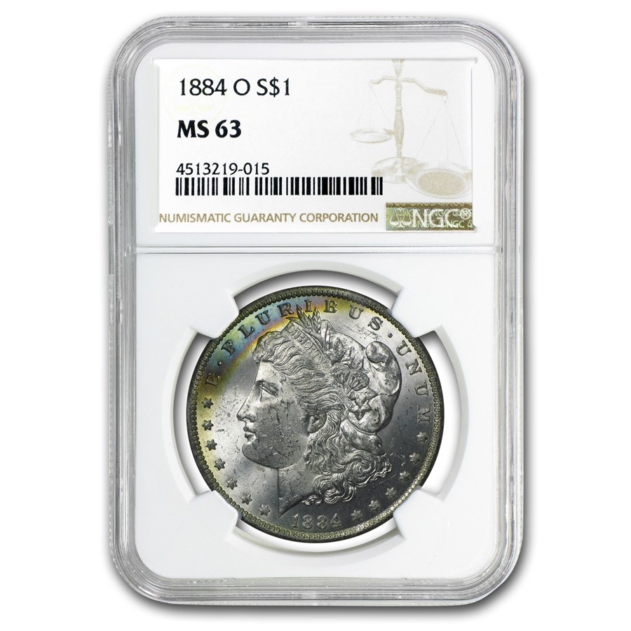 Buy 1884-O Morgan Dollar MS-63 NGC (Beautiful Rim Toning) | APMEX