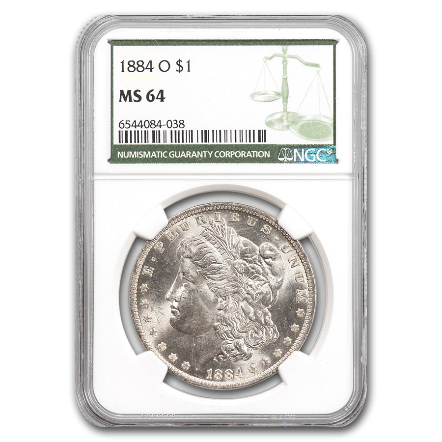 1884-O Morgan Dollar MS-64 NGC (Green Label)