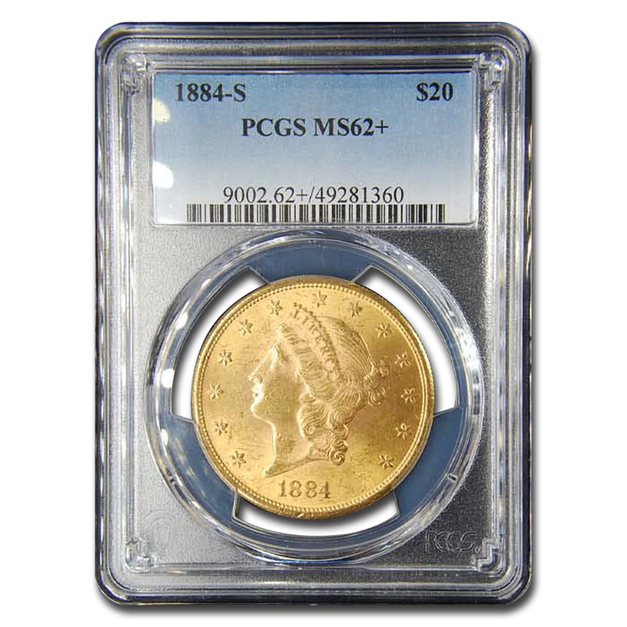 1884-S $20 Liberty Gold Double Eagle MS-62+ PCGS