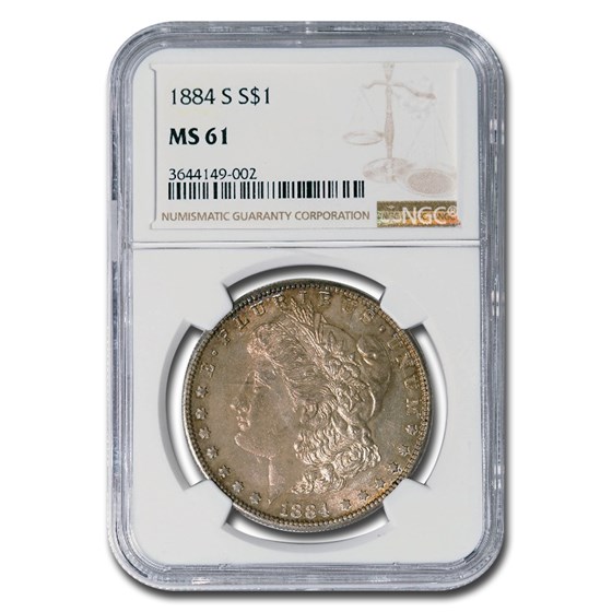 Buy 1884-S Morgan Dollar MS-61 NGC | APMEX