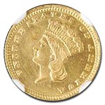 1885 $1 Indian Head Gold MS-65+ NGC