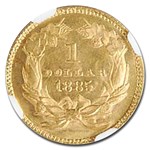 1885 $1 Indian Head Gold MS-65+ NGC