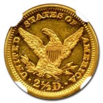 1885 $2.50 Liberty Gold Quarter Eagle AU-58 NGC (PL)