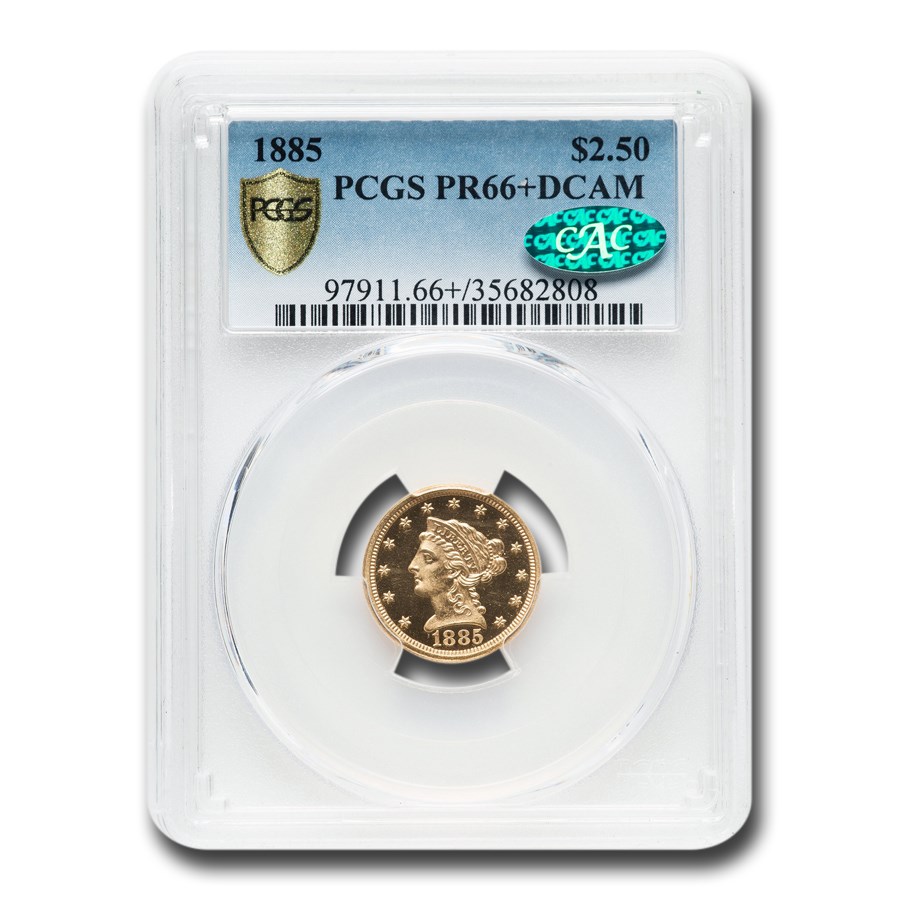 1885 $2.50 Liberty Gold Quarter Eagle PR-66+ DCAM PCGS CAC