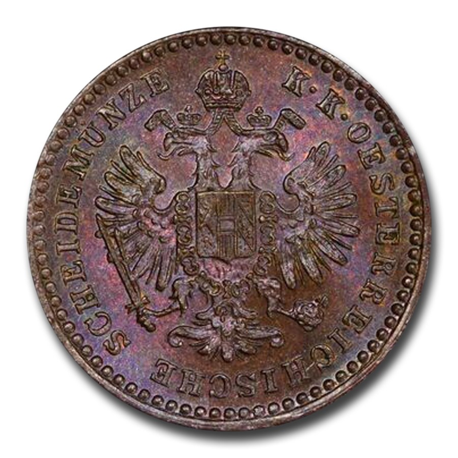 1885 Austria 5/10 Kreuzer MS-65 PCGS (Brown)