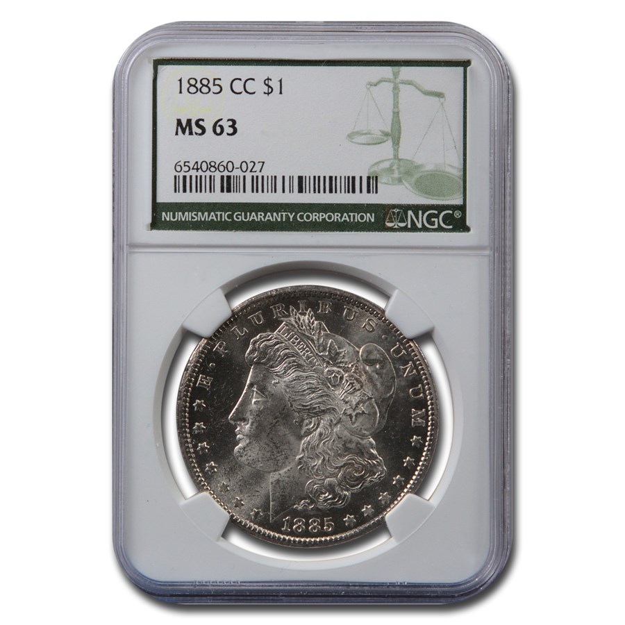 1885-CC Morgan Dollar MS-63 NGC (Green Label)