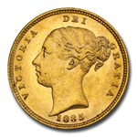 1885 Great Britain Gold 1/2 Sovereign MS-64 PCGS