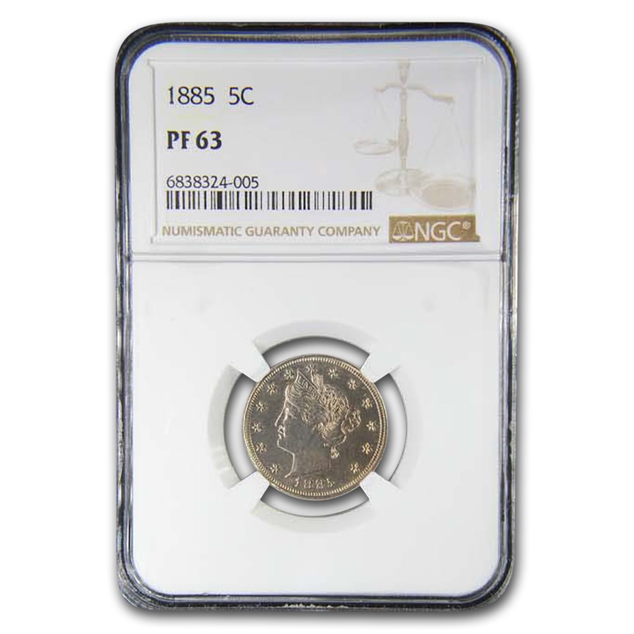 1885 Liberty Head V Nickel PF-63 NGC